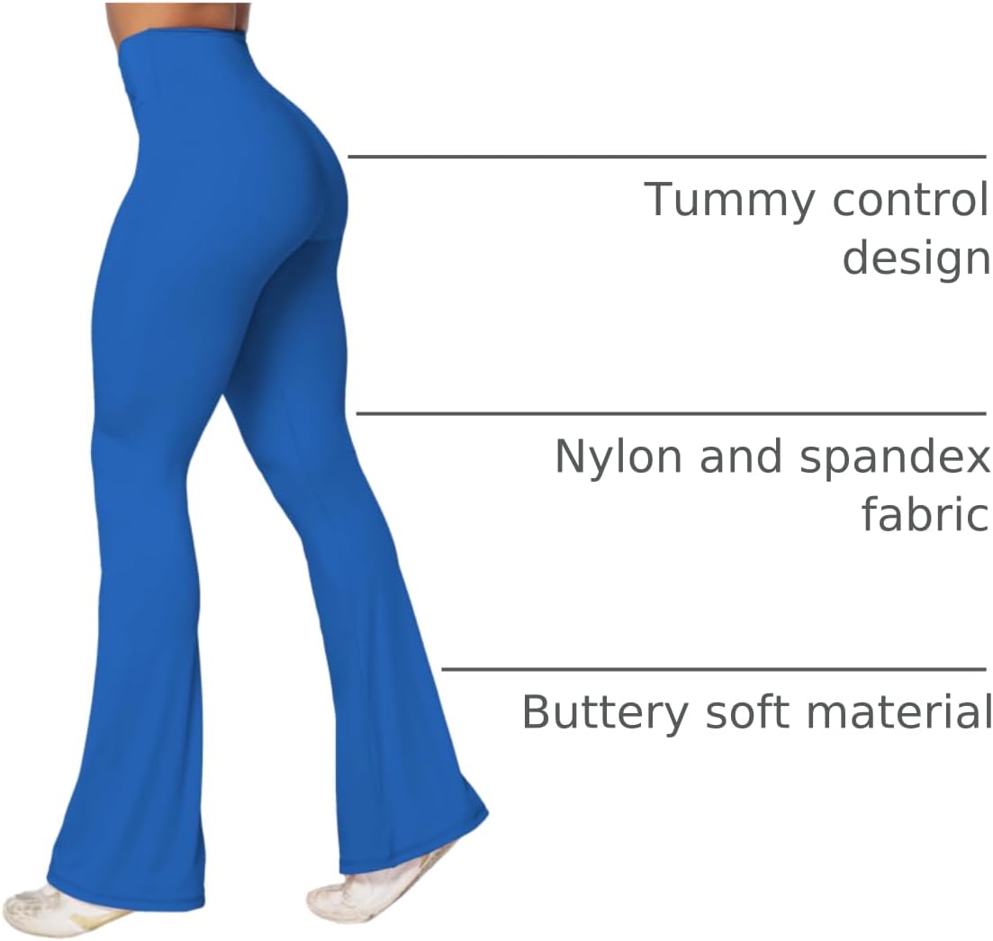 Leggings, Crossover Yoga Pants with Tummy Control, High-Waisted and Wide Leg