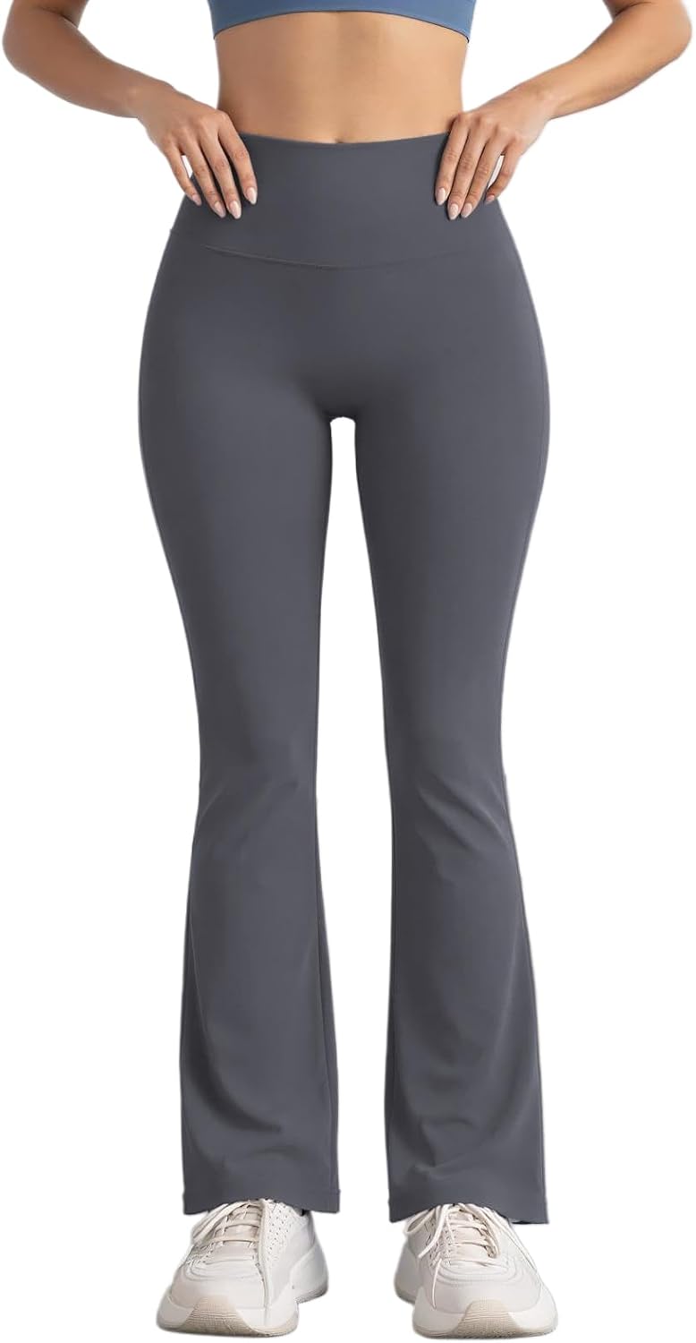 Women's High Waisted Flare Yoga Leggings Bell Bottom Active Pants Workout Tights