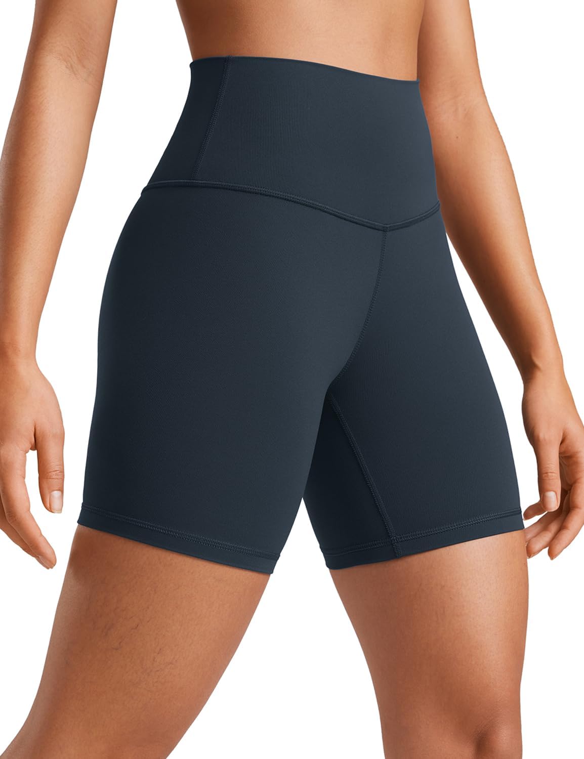 Biker Shorts 6" - High Waisted Workout Running Volleyball Spandex Yoga Womens