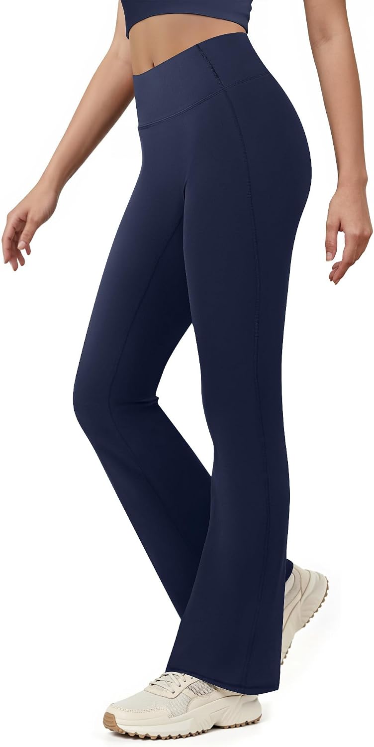 Yoga Pants for Women High Waisted Flare Leggings Bell Bottom Leggings Front Seamless Flared Workout Pants