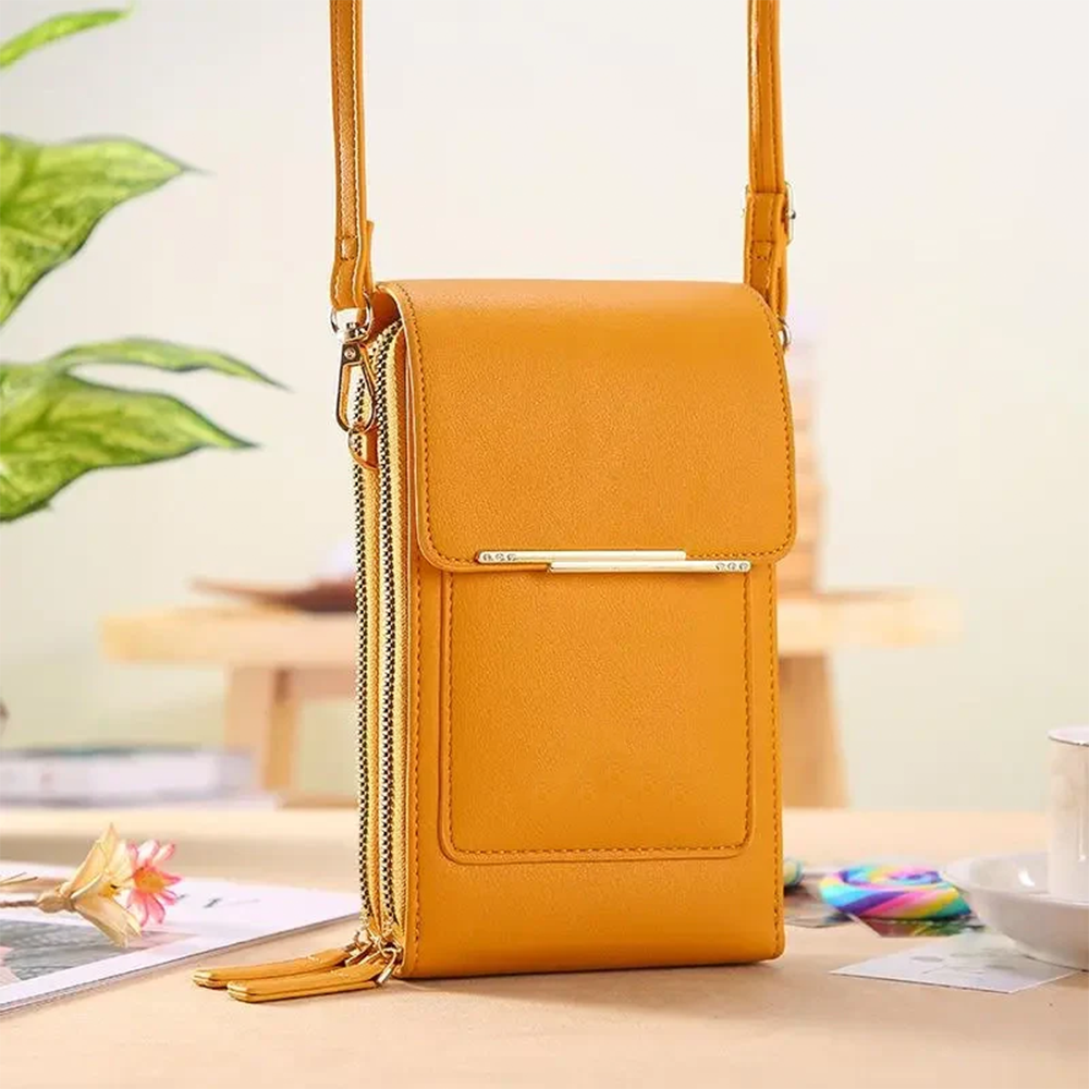 New stylish, simple and elegant women's touchscreen crossbody phone wallet