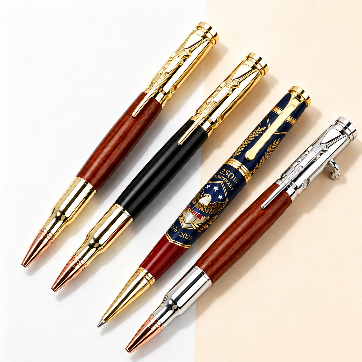 đHandcrafted by Jake Wilson đ Bolt-Action Wooden Pen⢠| Real Wood & Precision Metalwork