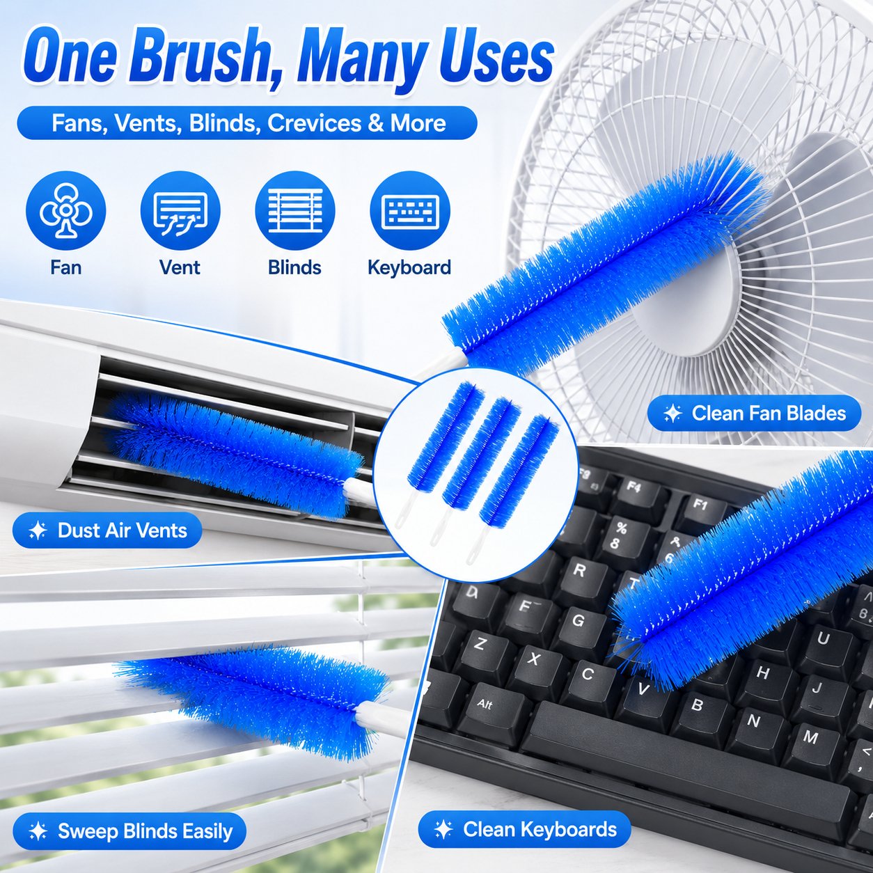 Bendable Microfiber Head,Reusable Dust Remover