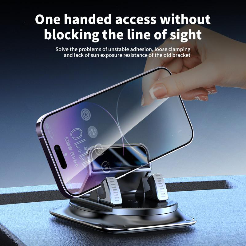 Rotating car phone holder with strong suction cup