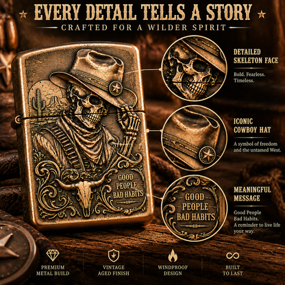 Skeleton Cowboy | Vintage Collector Lighter