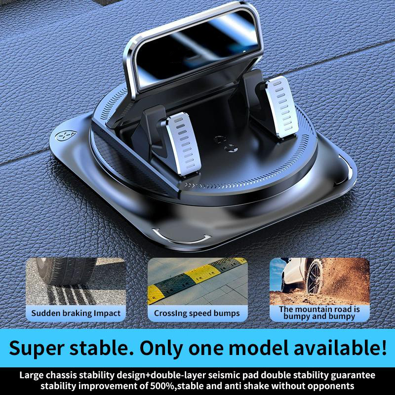 Rotating car phone holder with strong suction cup