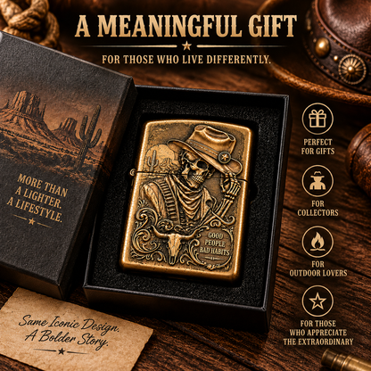 Skeleton Cowboy | Vintage Collector Lighter