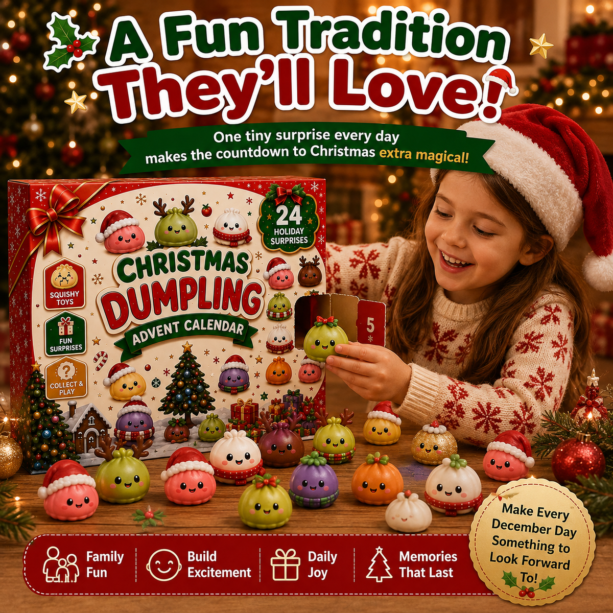 🎅 CHRISTMAS SPECIAL | 24 Days of Mini Squishies – Cute 2026 Advent Calendar with Daily Dumpling Surprises