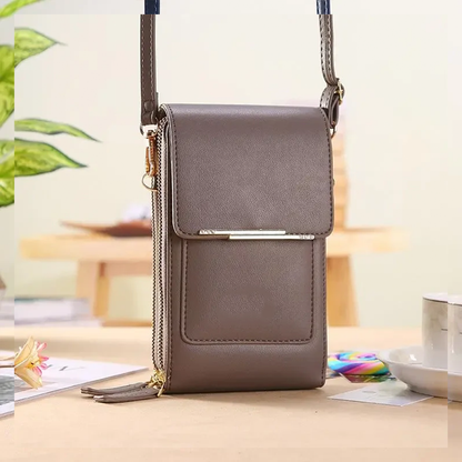 New stylish, simple and elegant women's touchscreen crossbody phone wallet