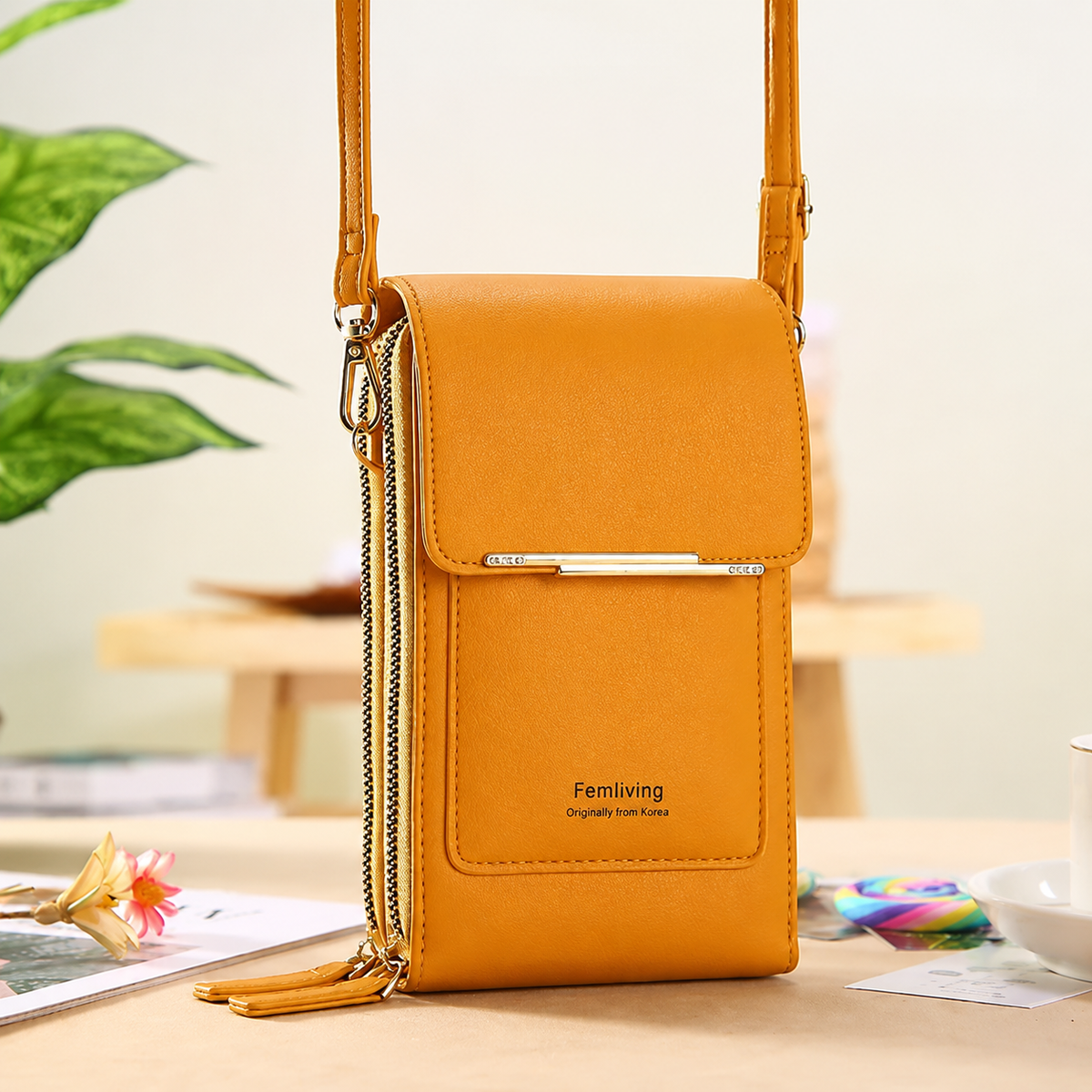 2026 Trendy Minimalist Elegant Women's Touchscreen Crossbody Phone Wallet