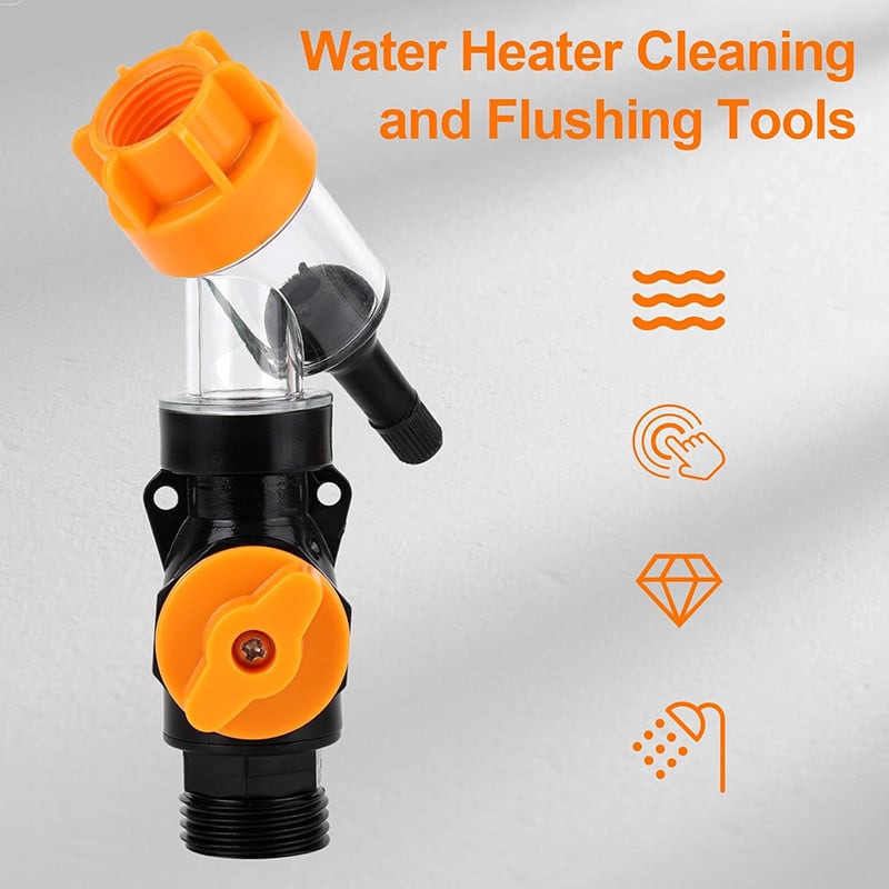 Universal Water Heater Cleaning Kit – Chemical-Free Sediment Remover with Rubber Gaskets