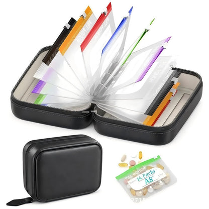 14-Pouch Travel Pill Organizer – Waterproof Case for Medications & Vitamins