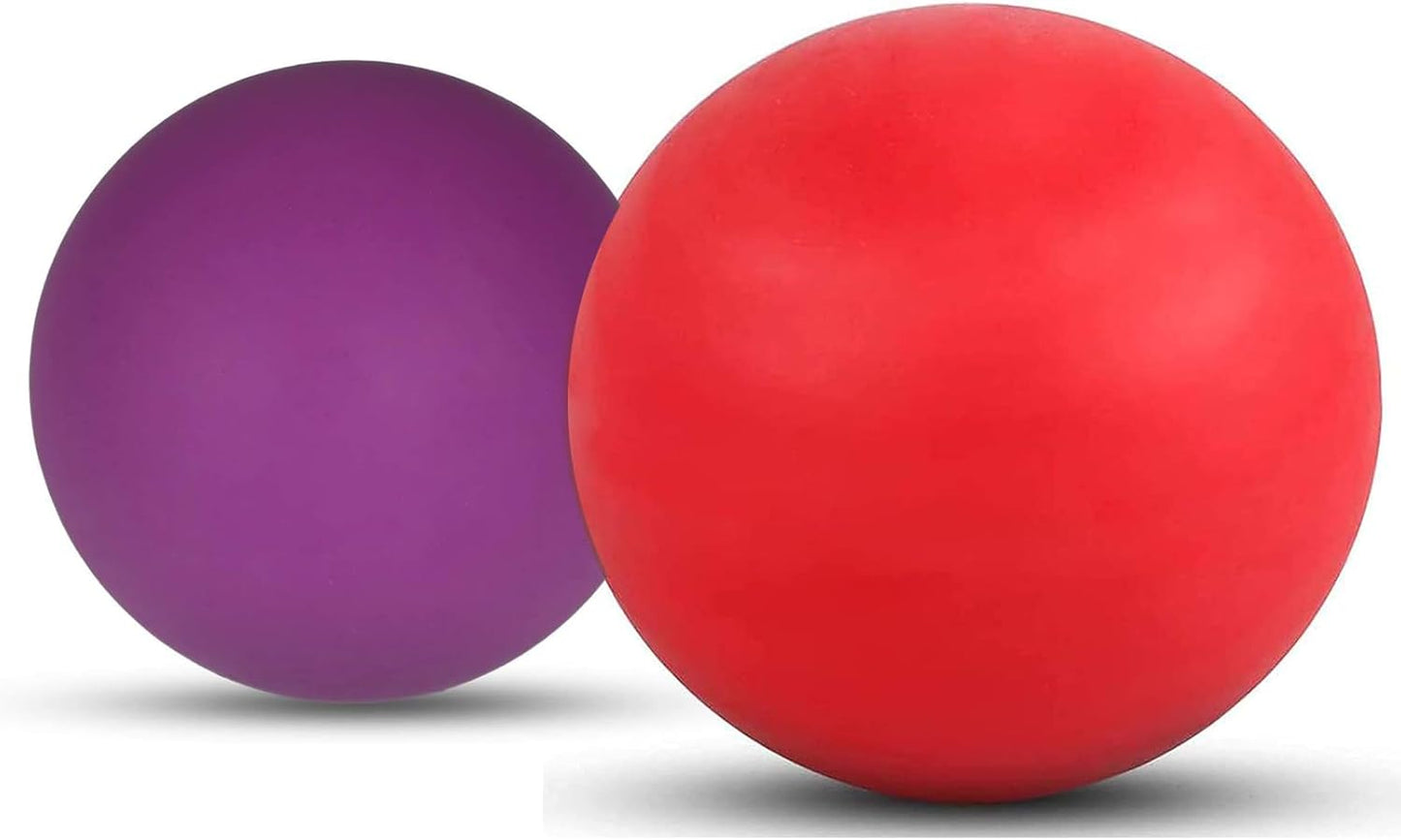 Massage Lacrosse Ball for Sore Muscles, Shoulders, Neck, Back, Foot, Body, Deep Tissue, Trigger Point, Muscle Knots, Yoga and Myofascial Release (Blue)