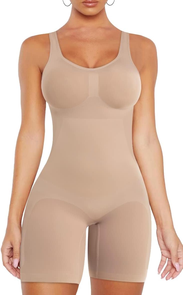 Shorts Bodysuit for Women TummyControl Shapewear Seamless Sexy ButtLifting Workout Bodycon One Piece ShortJumpsuit