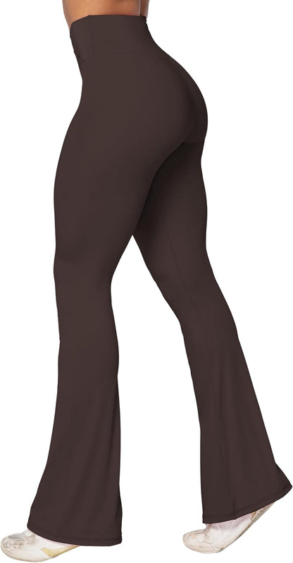 Leggings, Crossover Yoga Pants with Tummy Control, High-Waisted and Wide Leg