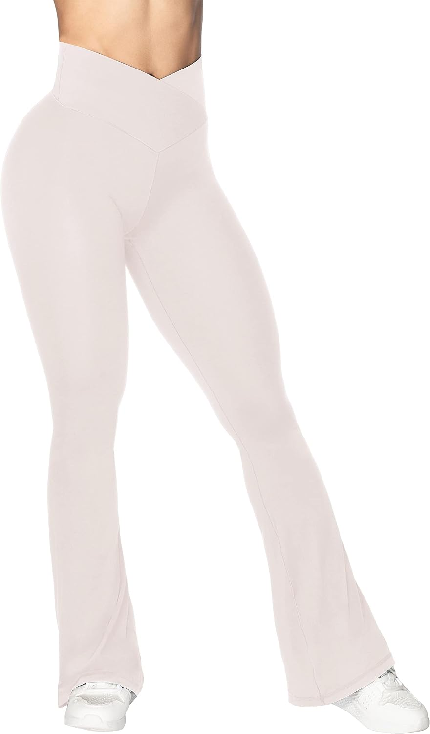 Leggings, Crossover Yoga Pants with Tummy Control, High-Waisted and Wide Leg
