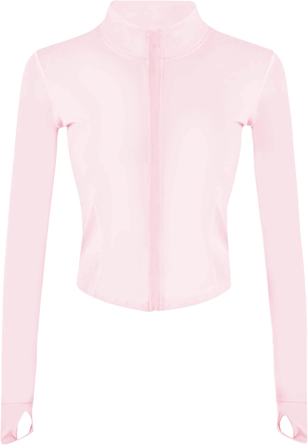 Women's Full Zip Seamless Workout Jacket Running Yoga Slim Fit Track Jacket
