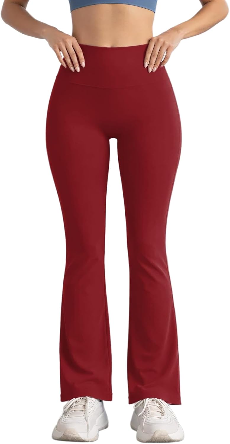 Women's High Waisted Flare Yoga Leggings Bell Bottom Active Pants Workout Tights