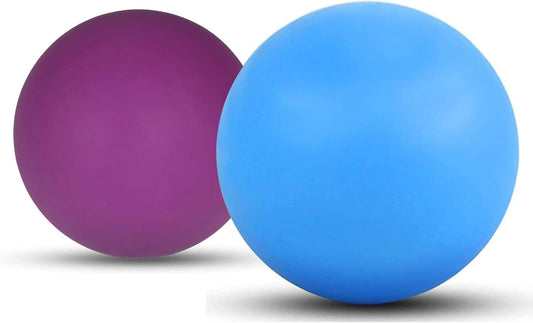 Massage Lacrosse Ball for Sore Muscles, Shoulders, Neck, Back, Foot, Body, Deep Tissue, Trigger Point, Muscle Knots, Yoga and Myofascial Release (Blue)