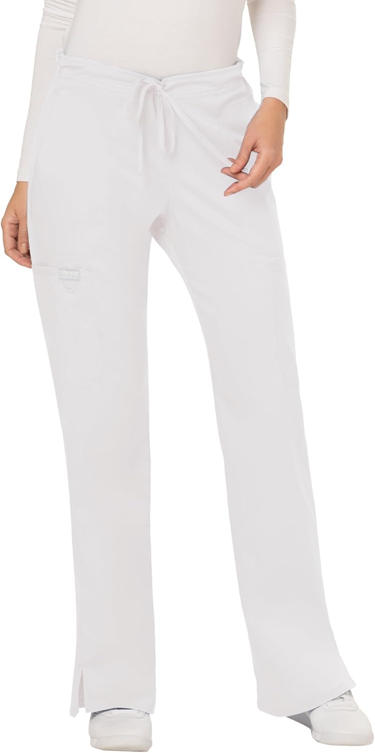 Women Scrubs Pant Workwear Revolution Mid Rise Moderate Flare Drawstring WW120