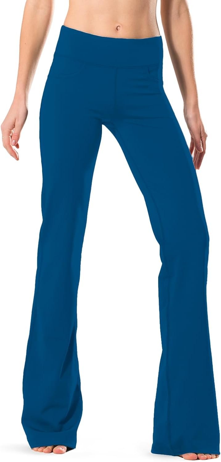 28" 30" 32" 34" Inseam Regular Tall Bootcut Yoga Pants Flared Leg Dress Pants with Pockets for Casual