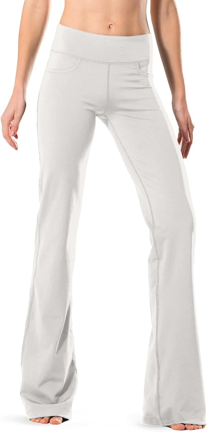 28" 30" 32" 34" Inseam Regular Tall Bootcut Yoga Pants Flared Leg Dress Pants with Pockets for Casual