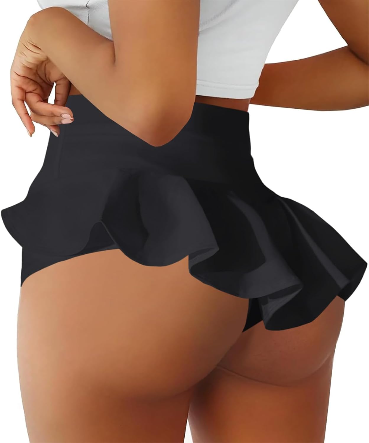 Women's Cut Out Yoga Shorts Scrunch Booty Hot Pants High Waist Gym Workout Active Butt Lifting Sports Leggings