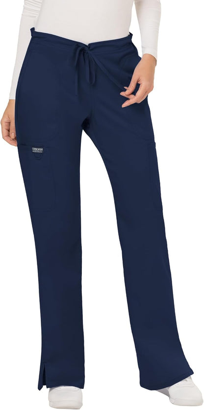 Women Scrubs Pant Workwear Revolution Mid Rise Moderate Flare Drawstring WW120
