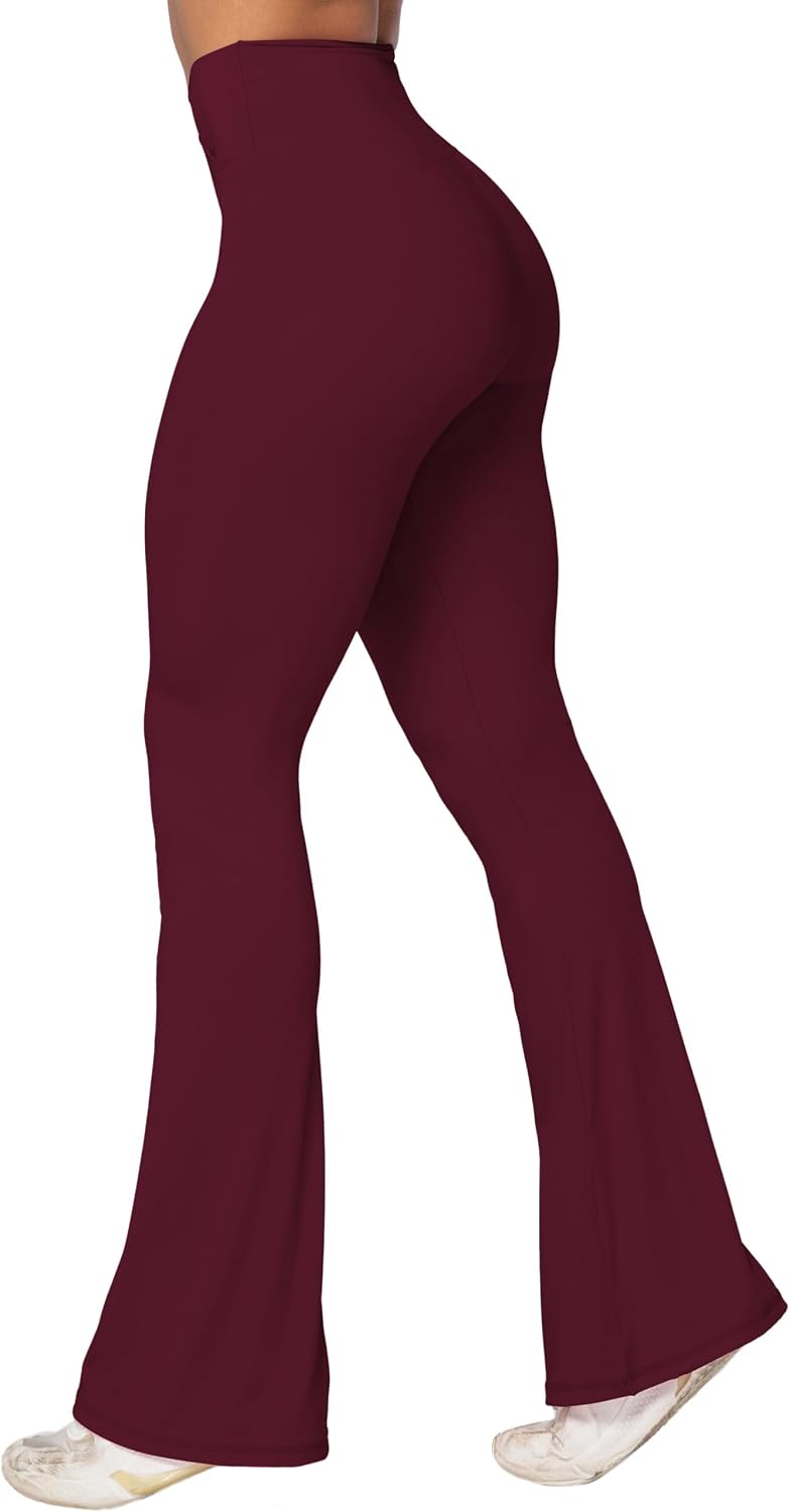 Leggings, Crossover Yoga Pants with Tummy Control, High-Waisted and Wide Leg