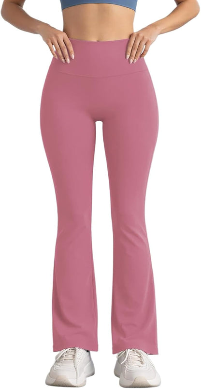 Women's High Waisted Flare Yoga Leggings Bell Bottom Active Pants Workout Tights