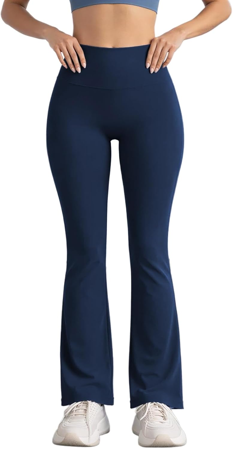 Women's High Waisted Flare Yoga Leggings Bell Bottom Active Pants Workout Tights