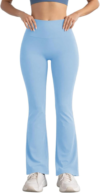 Women's High Waisted Flare Yoga Leggings Bell Bottom Active Pants Workout Tights