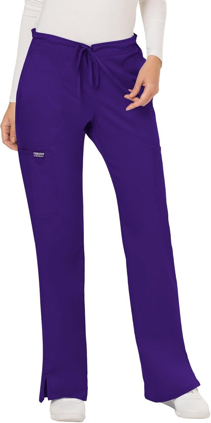 Women Scrubs Pant Workwear Revolution Mid Rise Moderate Flare Drawstring WW120