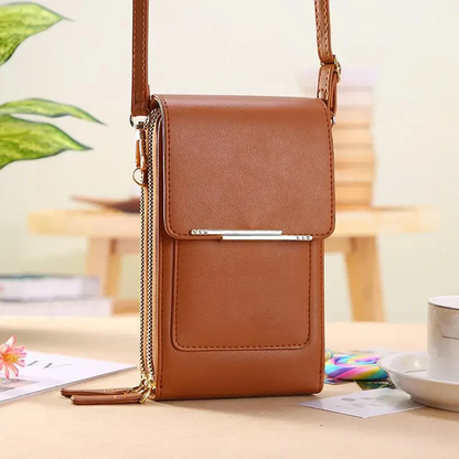 New stylish, simple and elegant women's touchscreen crossbody phone wallet
