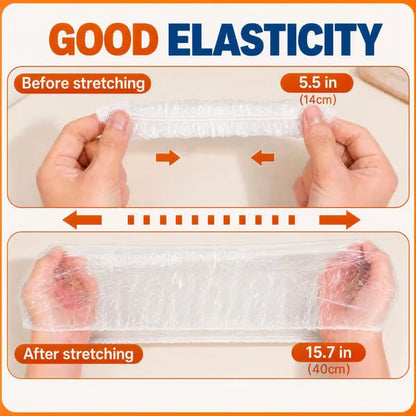 🔥LAST DAY SALE 49% OFF-Buy 1 Get 1 Free 100Pcs Medium Reusable Elastic Plastic Bowl Covers - Kitchen Bread Proofing