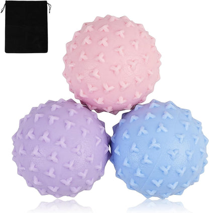 Massage Lacrosse Ball for Sore Muscles, Shoulders, Neck, Back, Foot, Body, Deep Tissue, Trigger Point, Muscle Knots, Yoga and Myofascial Release (Blue)