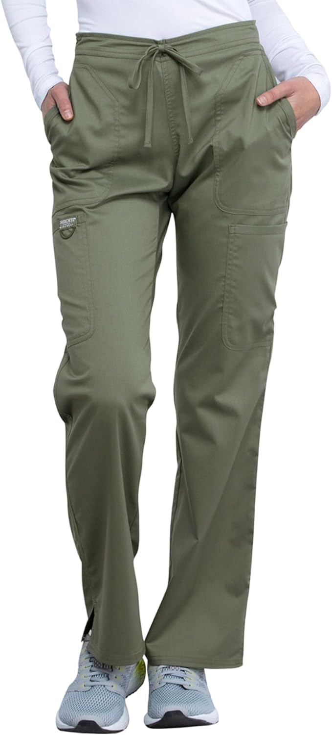 Women Scrubs Pant Workwear Revolution Mid Rise Moderate Flare Drawstring WW120