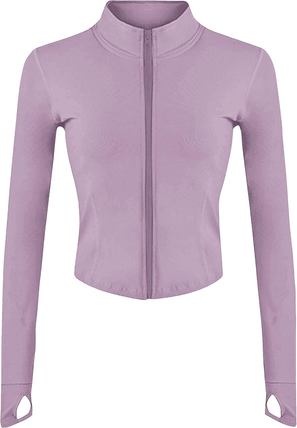 Women's Full Zip Seamless Workout Jacket Running Yoga Slim Fit Track Jacket