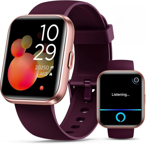 Women Smartwatch: 1.8" Alexa Built-in,Call Alerts, Heart Rate/Sleep Monitor,120 Sports Modes, Waterproof