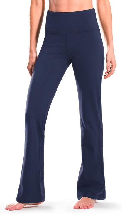 28" 30" 32" 34" Inseam Regular Tall Bootcut Yoga Pants Flared Leg Dress Pants with Pockets for Casual