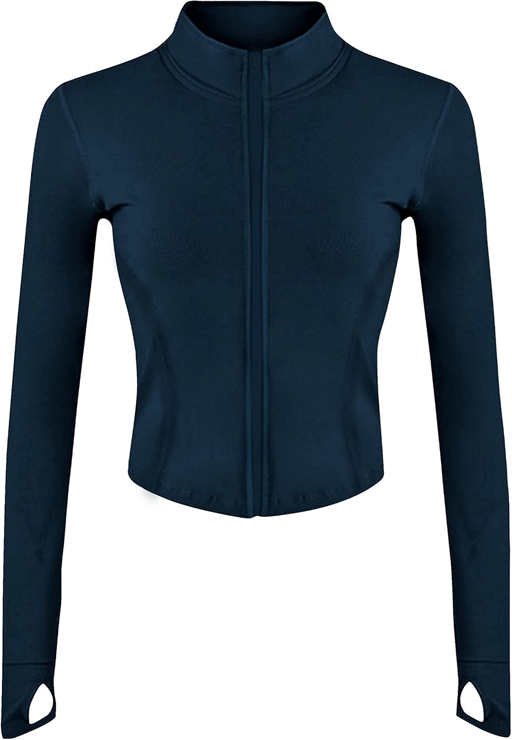 Women's Full Zip Seamless Workout Jacket Running Yoga Slim Fit Track Jacket
