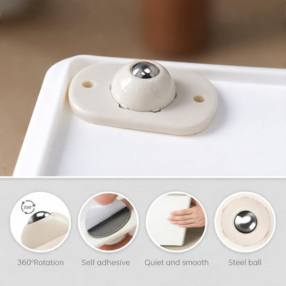 🔄 360 Degree Rotation Self Adhesive Mini Caster Wheels