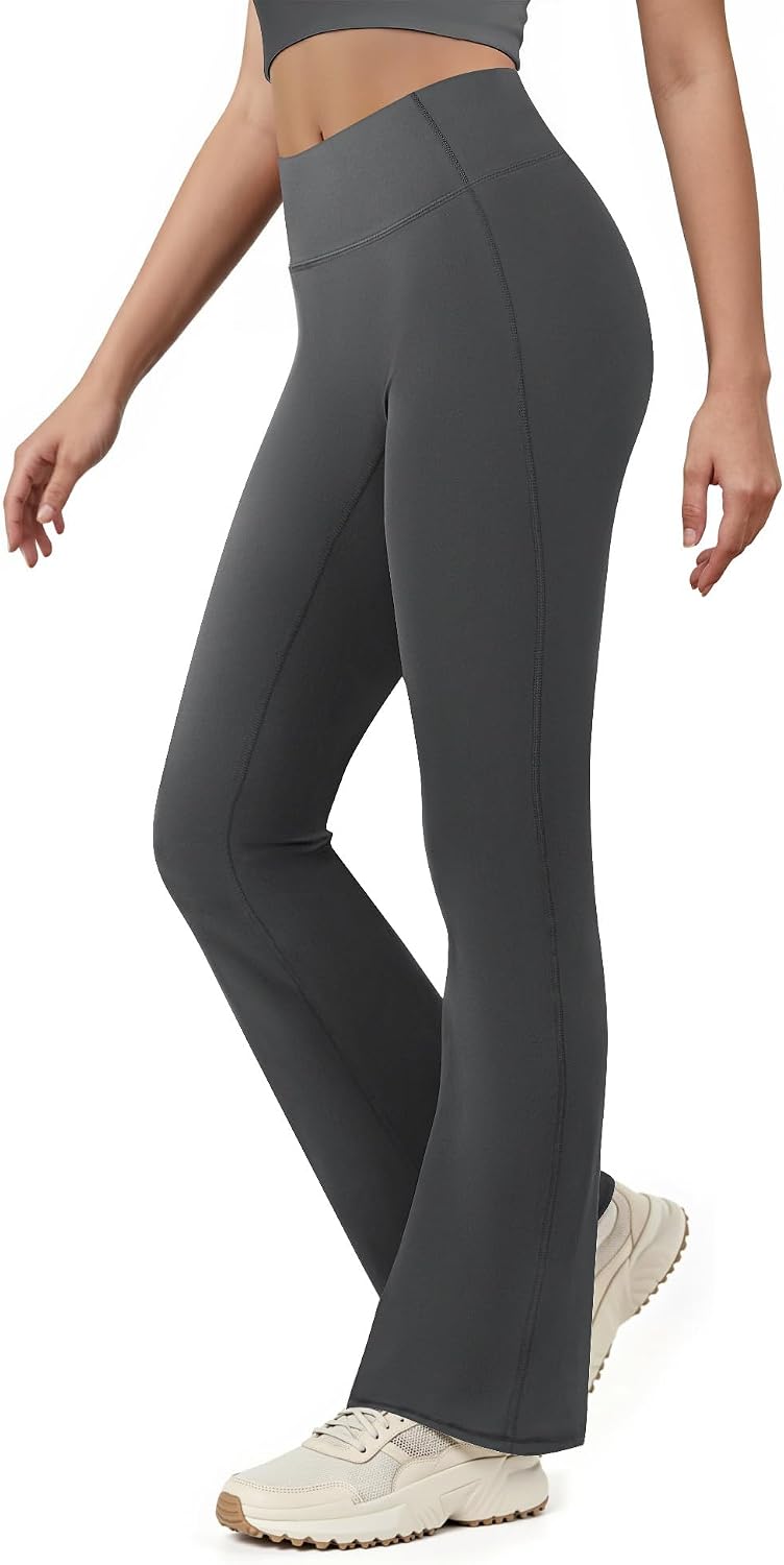 Yoga Pants for Women High Waisted Flare Leggings Bell Bottom Leggings Front Seamless Flared Workout Pants