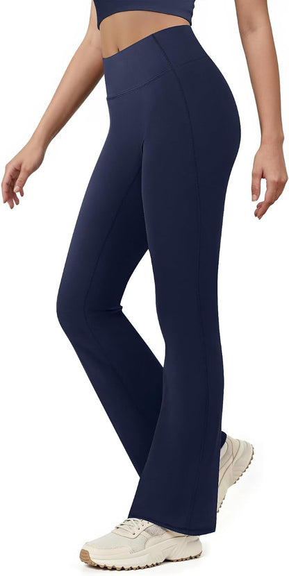 Yoga Pants for Women High Waisted Flare Leggings Bell Bottom Leggings Front Seamless Flared Workout Pants