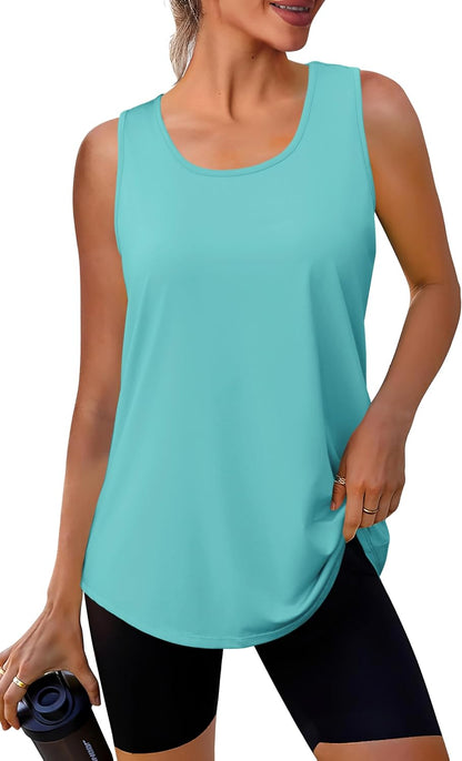 Women Summer Athletic Tank Tops Sleeveless Shirts Beach Lightweight Gym Clothes