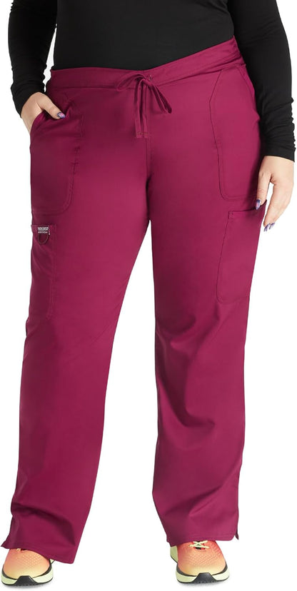 Women Scrubs Pant Workwear Revolution Mid Rise Moderate Flare Drawstring WW120