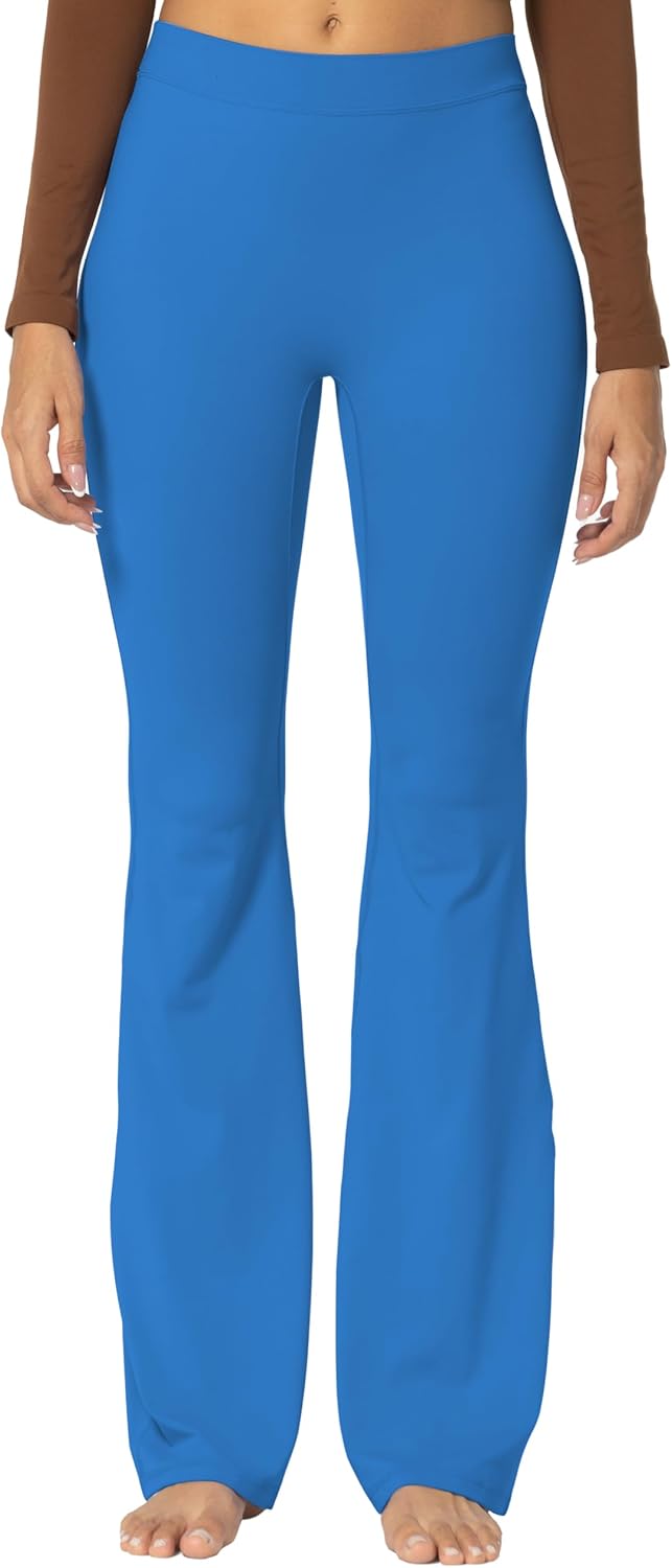 Leggings, Crossover Yoga Pants with Tummy Control, High-Waisted and Wide Leg