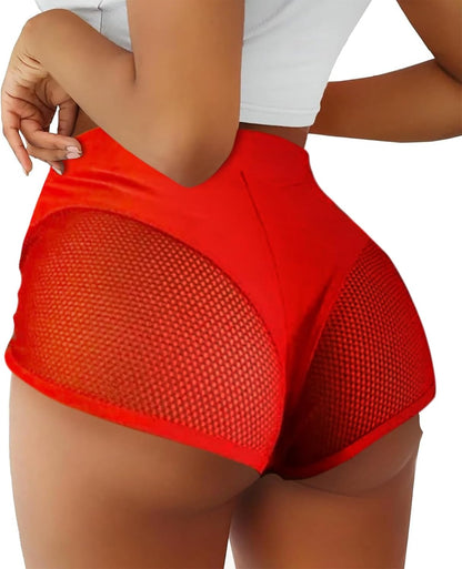 Women's Cut Out Yoga Shorts Scrunch Booty Hot Pants High Waist Gym Workout Active Butt Lifting Sports Leggings