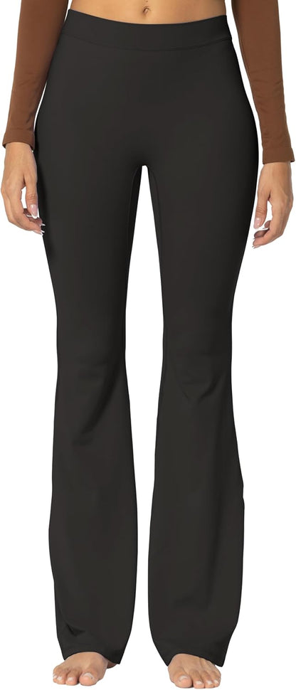 Leggings, Crossover Yoga Pants with Tummy Control, High-Waisted and Wide Leg