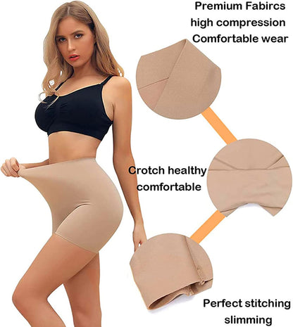 Thigh Shapewear for Women Tummy Control High Waist Seamless ShortsNude